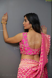 Shubhangi Kamble in Pink Embellished Lehenga