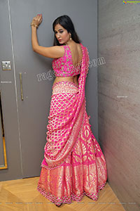 Shubhangi Kamble in Pink Embellished Lehenga