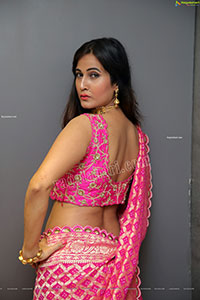 Shubhangi Kamble in Pink Embellished Lehenga