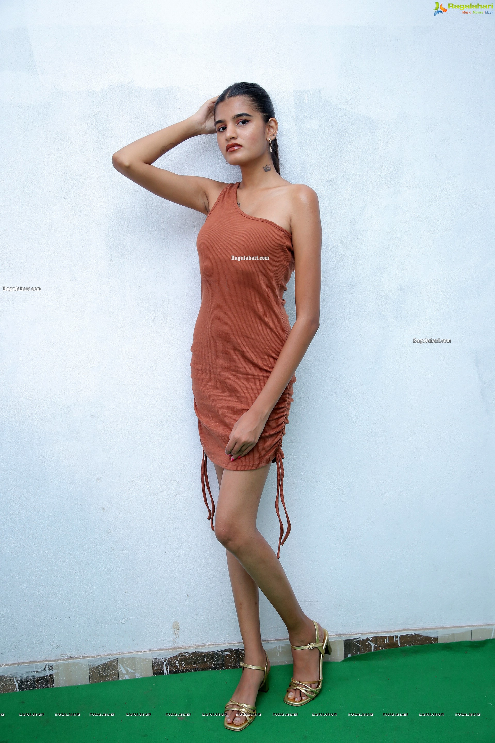 Sindhu Manthri in Burnt Orange Dress, HD Photo Gallery