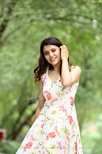 Chitra Shukla in White Floral Dress Exclusive Shoot