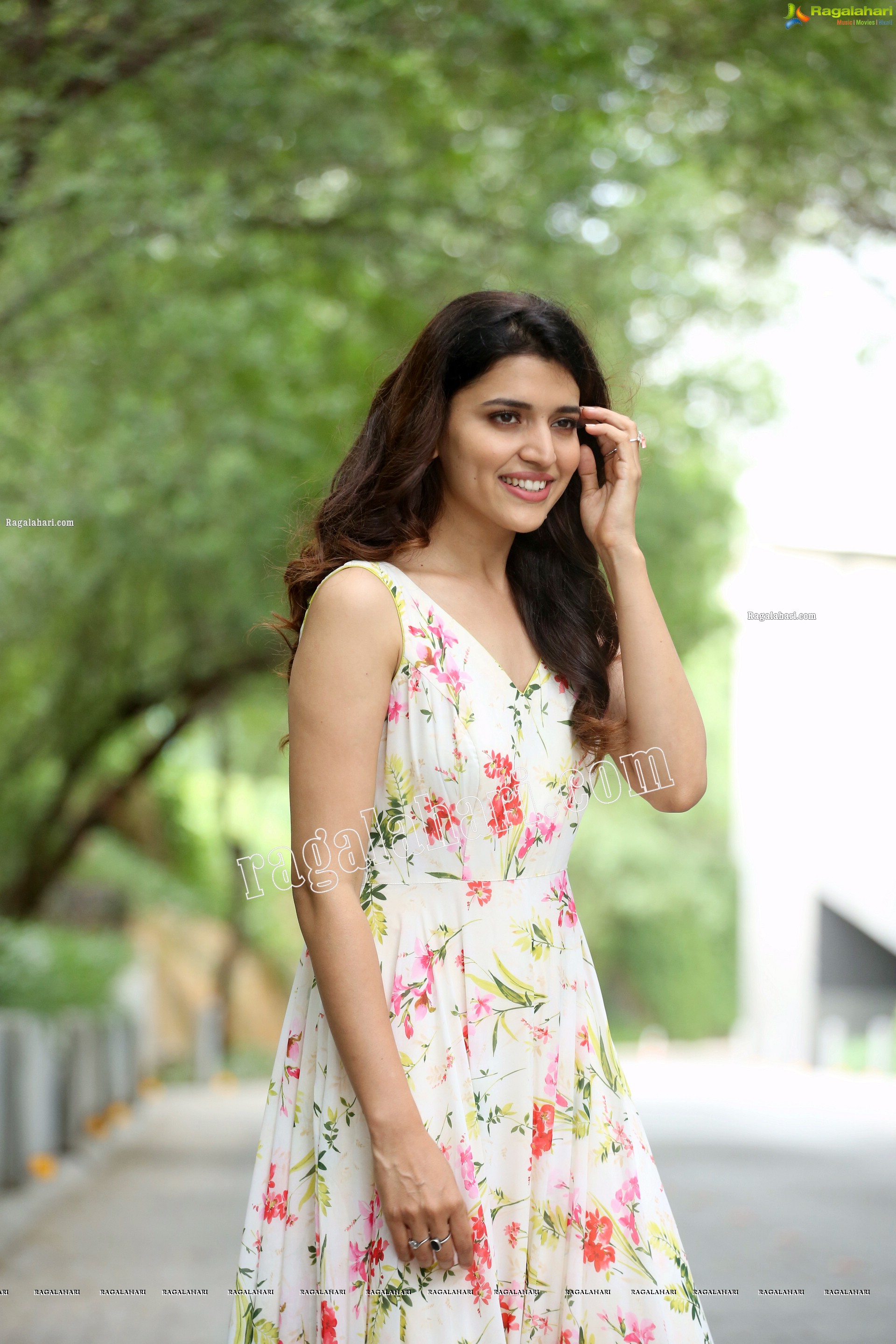 Chitra Shukla in White Floral Dress, Exclusive Photoshoot