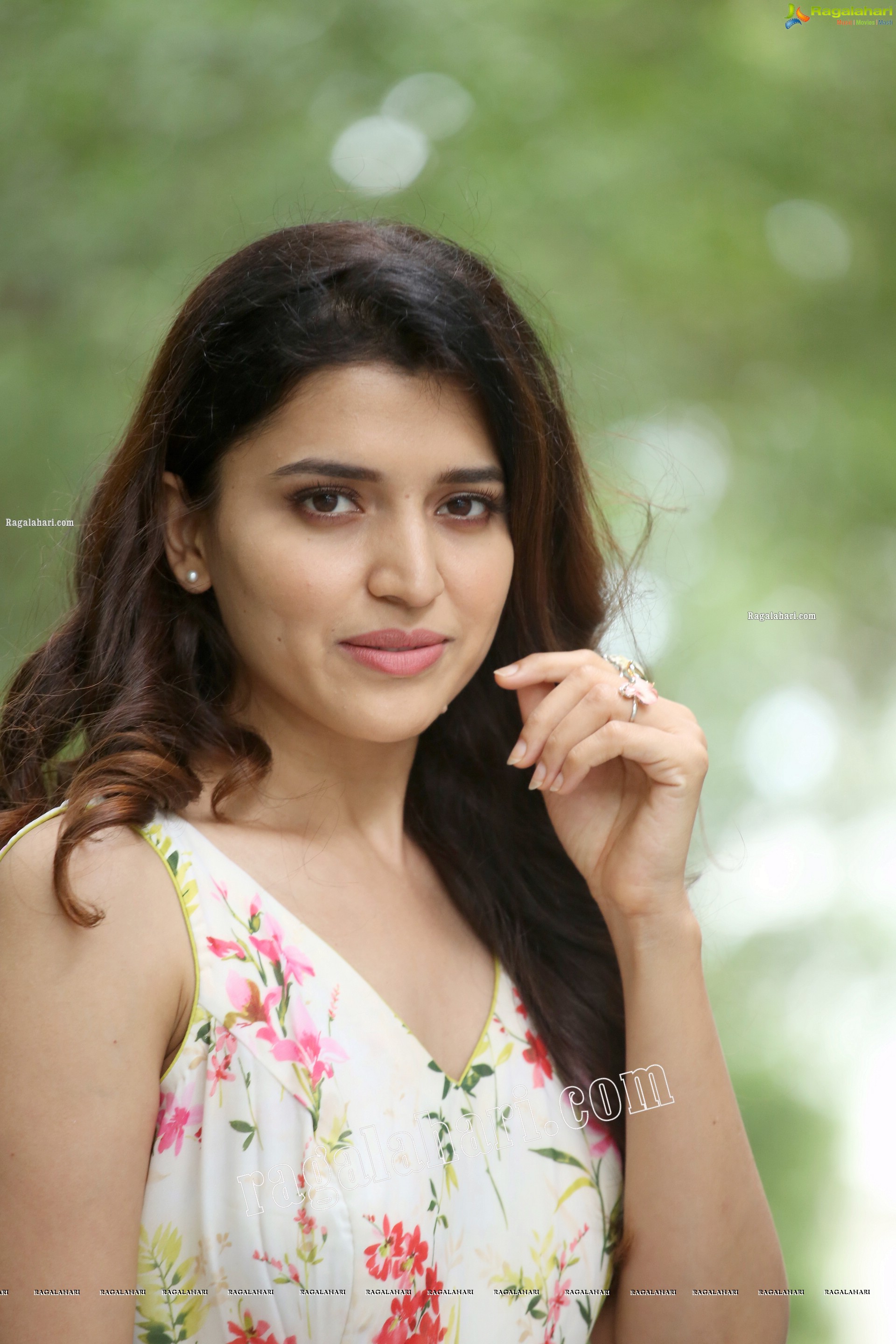 Chitra Shukla in White Floral Dress, Exclusive Photoshoot
