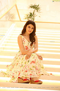 Chitra Shukla in White Floral Dress Exclusive Shoot