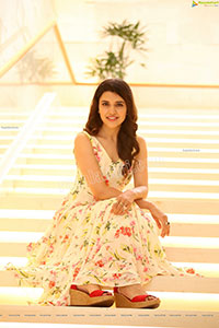 Chitra Shukla in White Floral Dress Exclusive Shoot