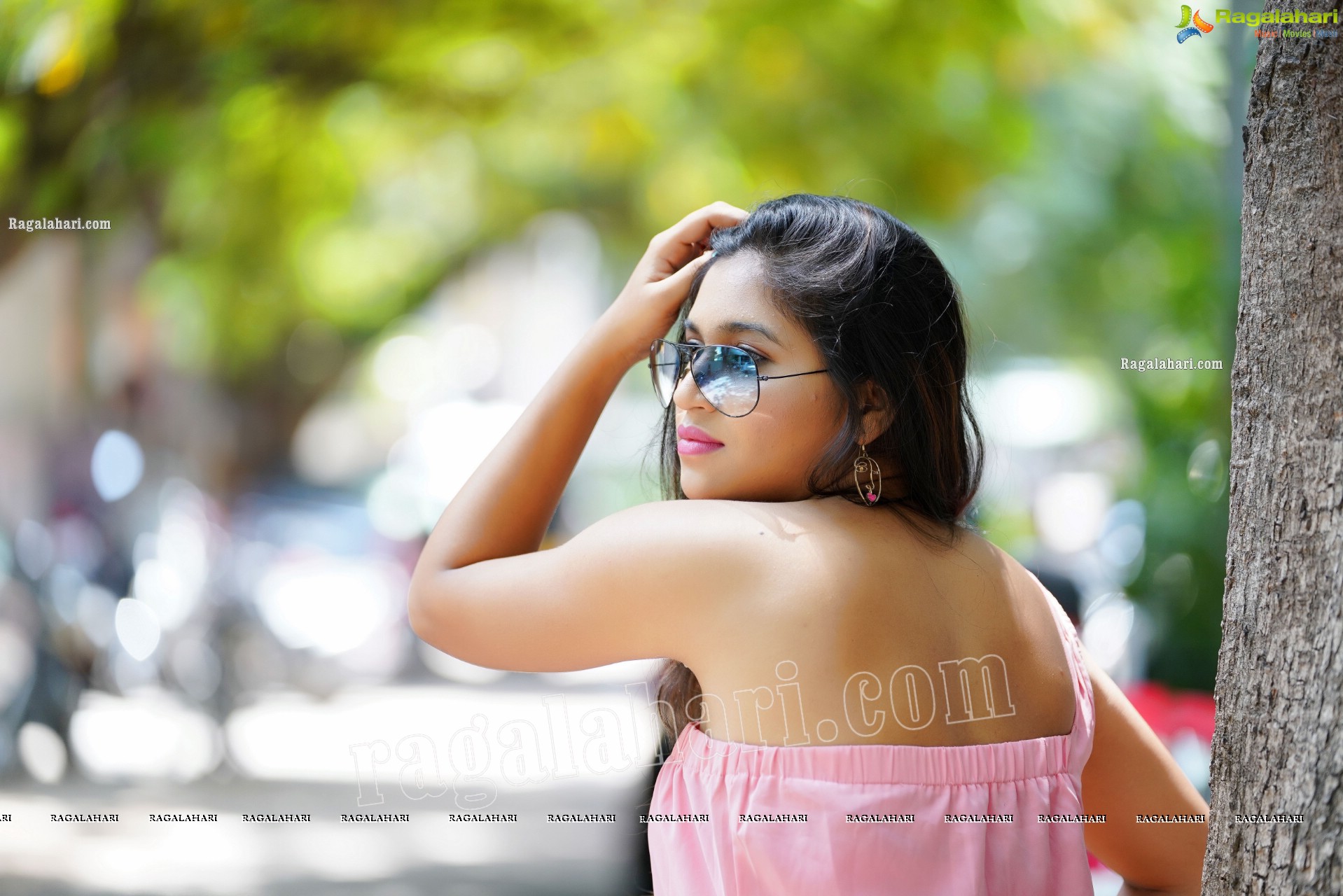 Honey Royal in Pink One-Shoulder Top and Jeans, Exclusive Photoshoot