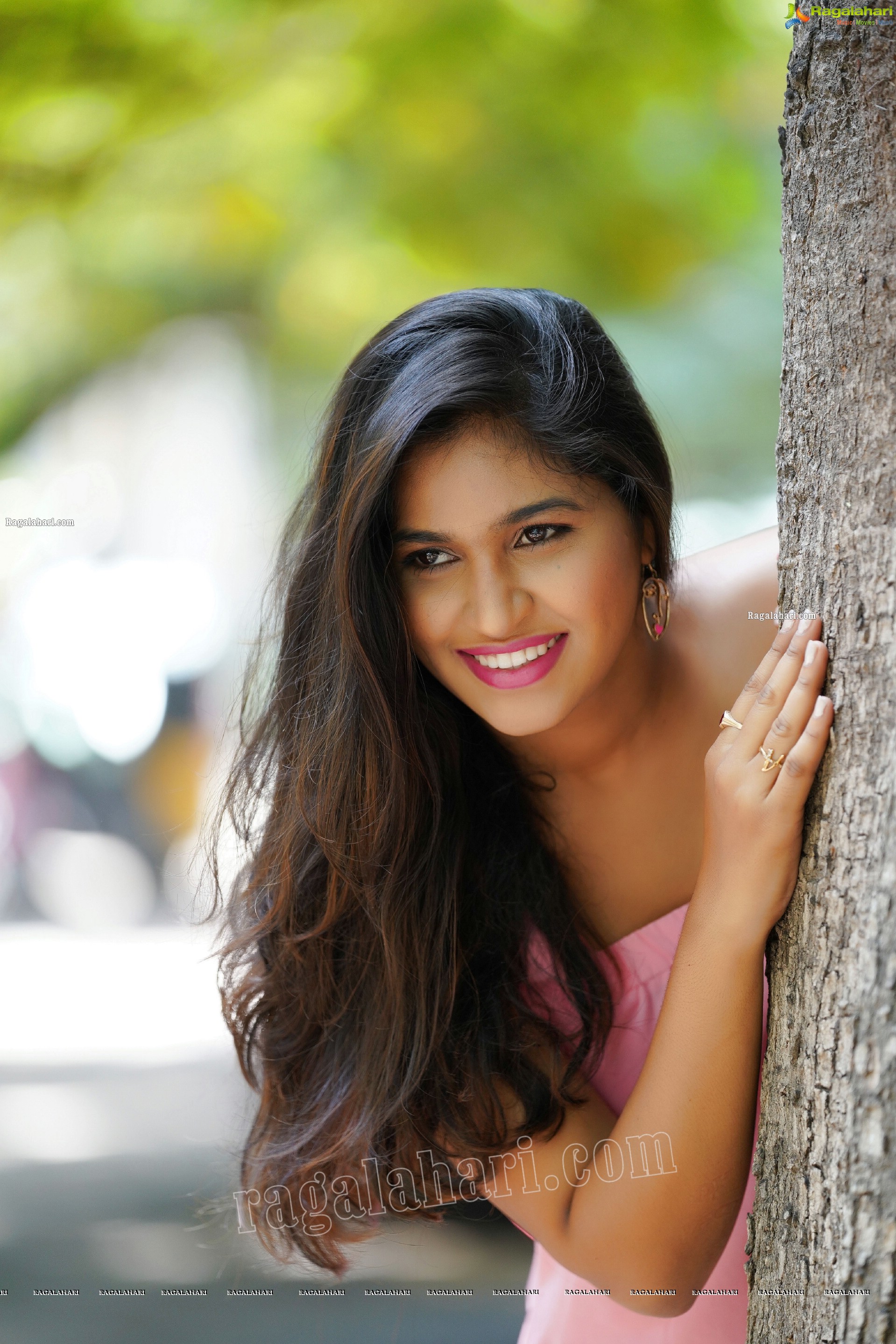 Honey Royal in Pink One-Shoulder Top and Jeans, Exclusive Photoshoot