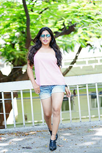 Honey Royal in Pink One-Shoulder Top and Jeans, Exclusive