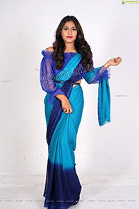 Honey Royal in Royal Blue Saree