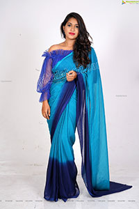 Honey Royal in Royal Blue Saree