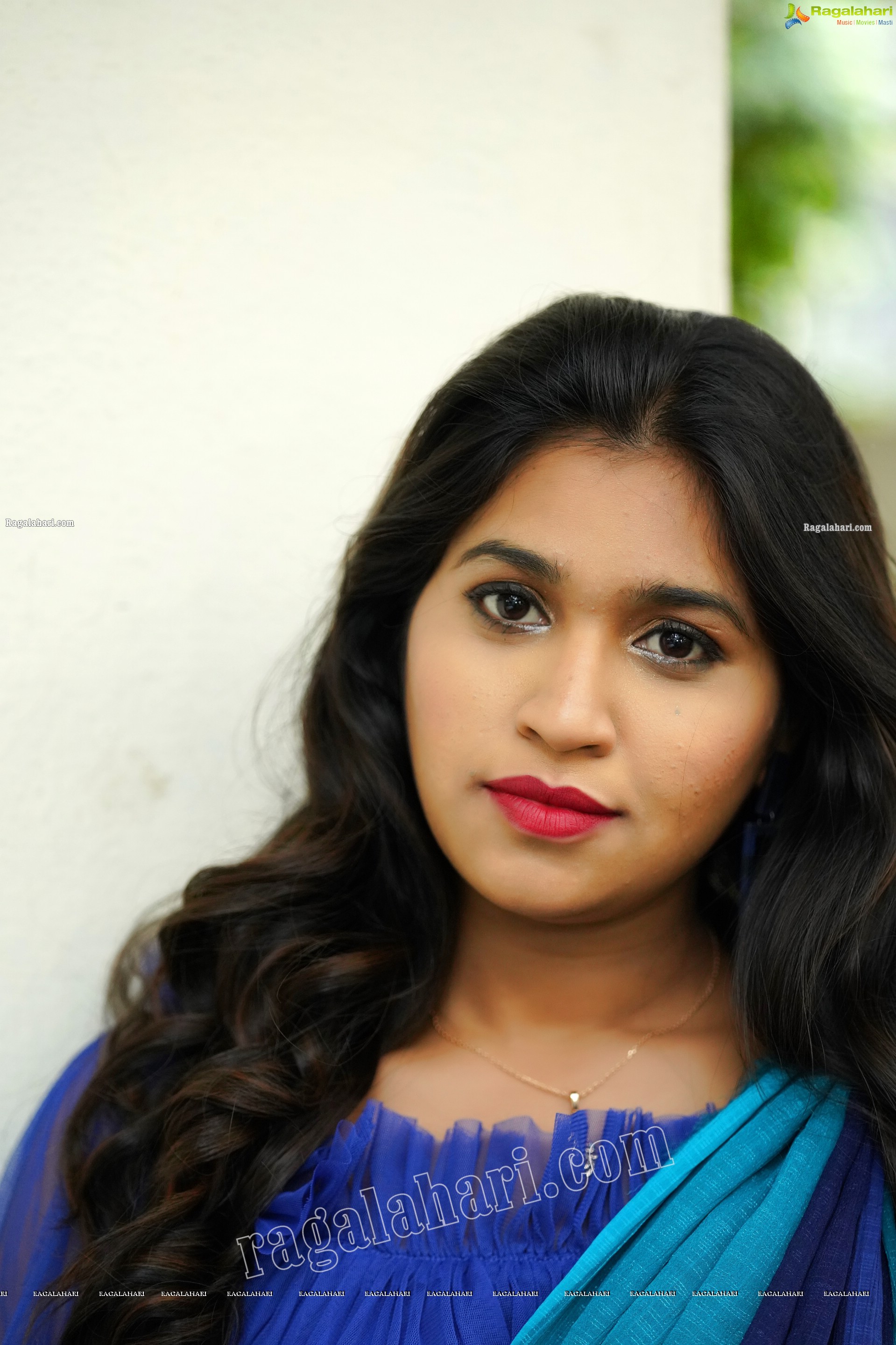 Honey Royal in Royal Blue Saree, Exclusive Photoshoot