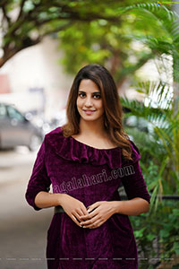 Model Tejal Tammali in Purple Velvet Jumpsuit