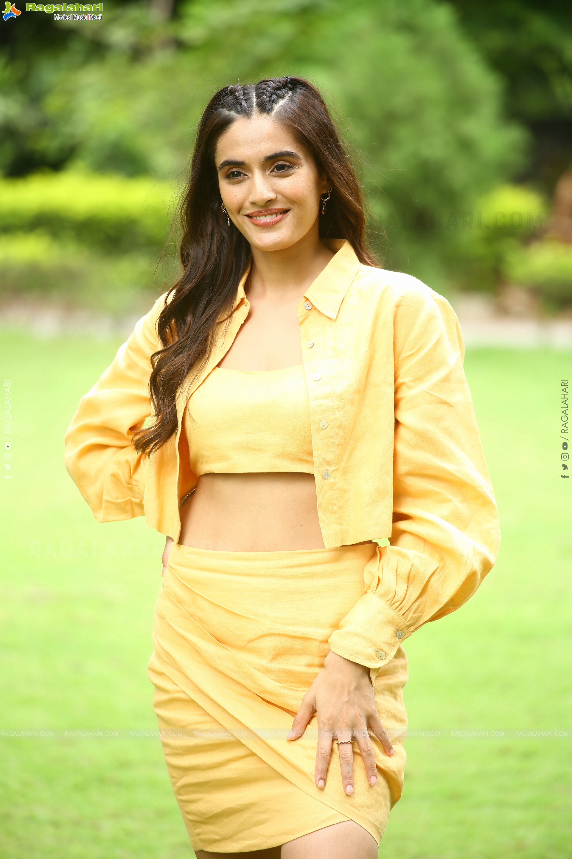 Divyansha Kaushik at Ramarao On Duty Movie Interview, HD Photo Gallery