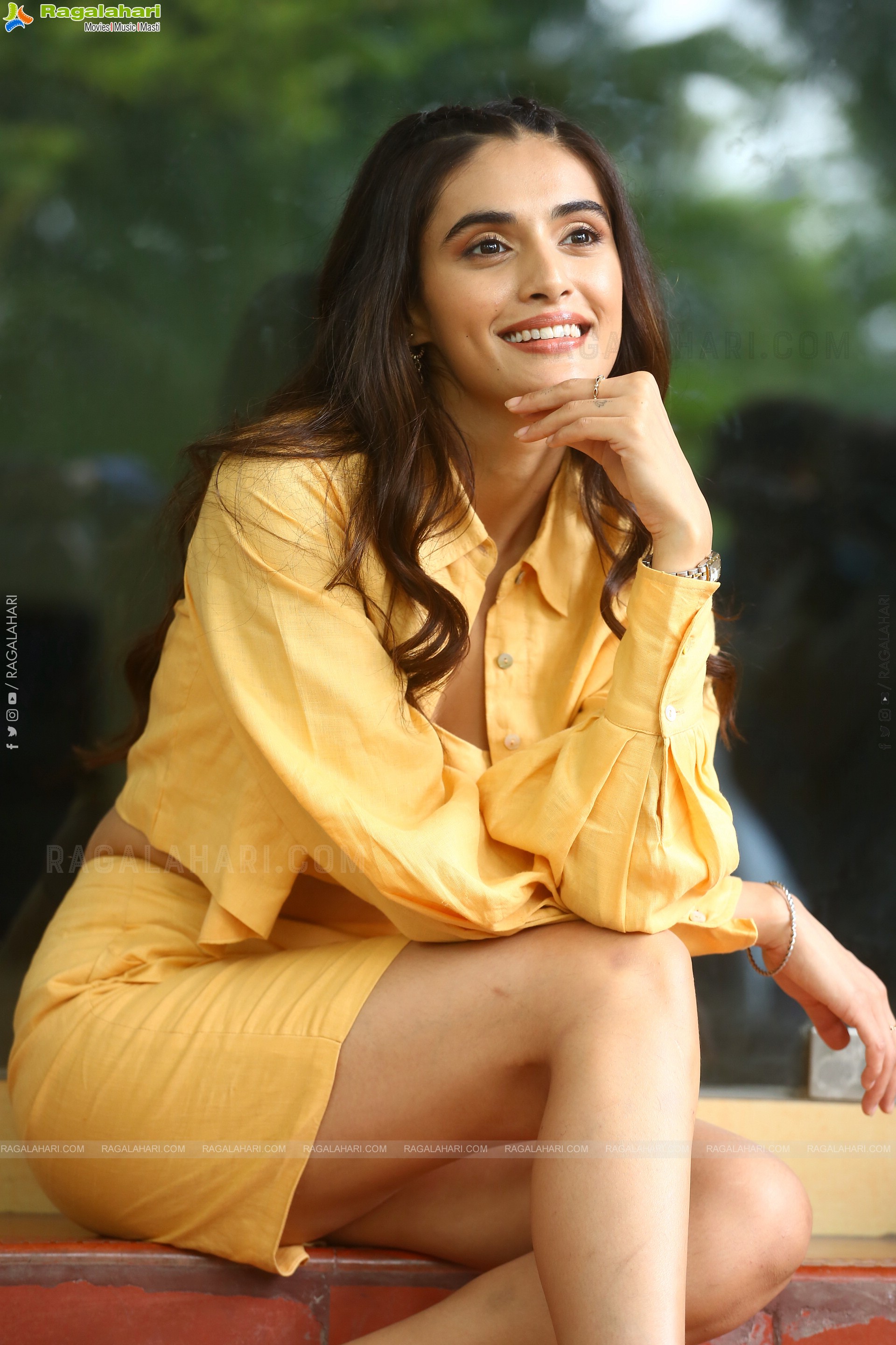 Divyansha Kaushik at Ramarao On Duty Movie Interview, HD Photo Gallery