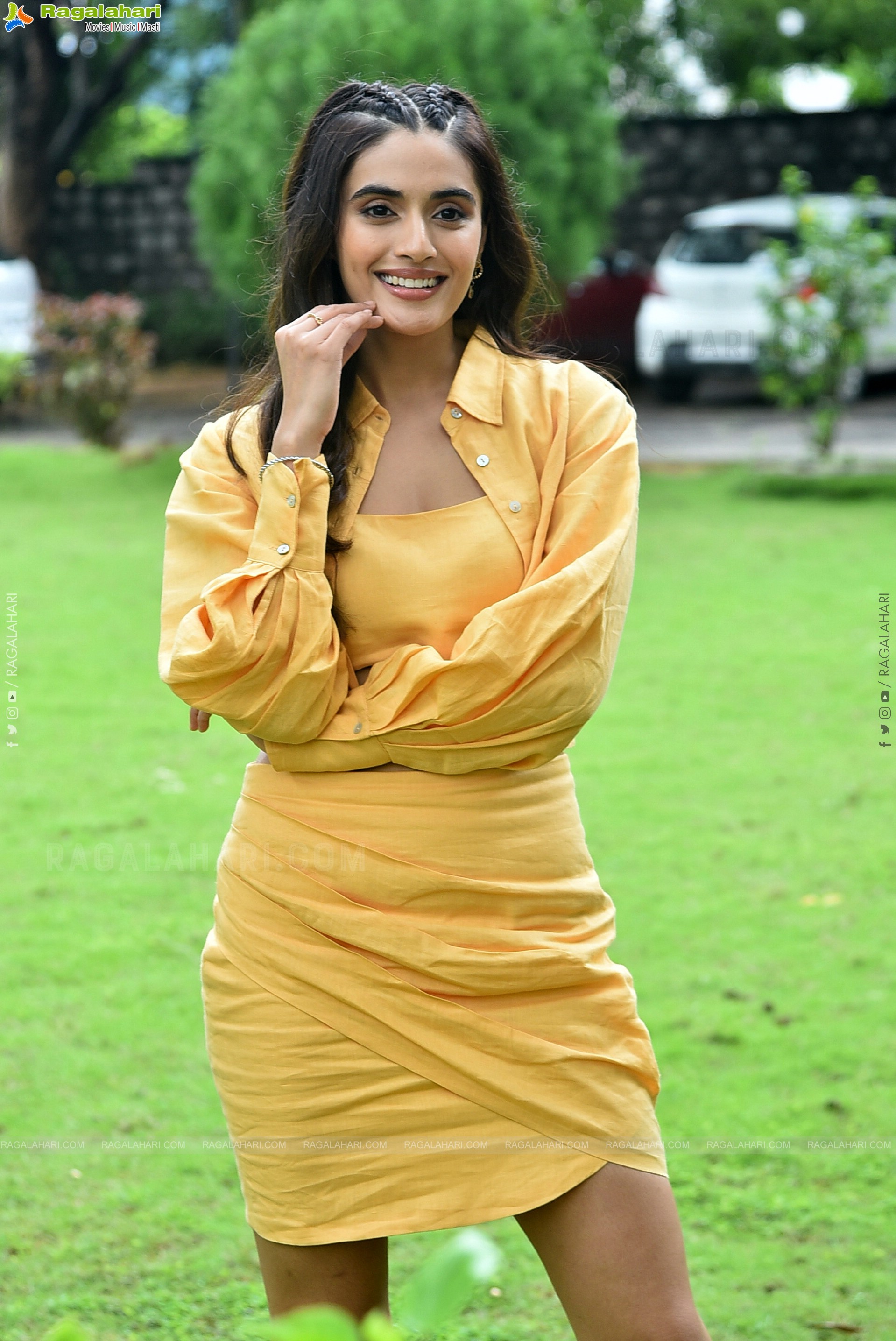 Divyansha Kaushik at Ramarao On Duty Movie Interview, HD Photo Gallery