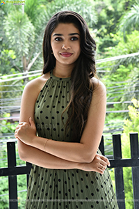 Krithi Shetty at The Warrior Movie Interview