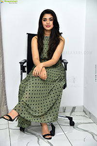 Krithi Shetty at The Warrior Movie Interview