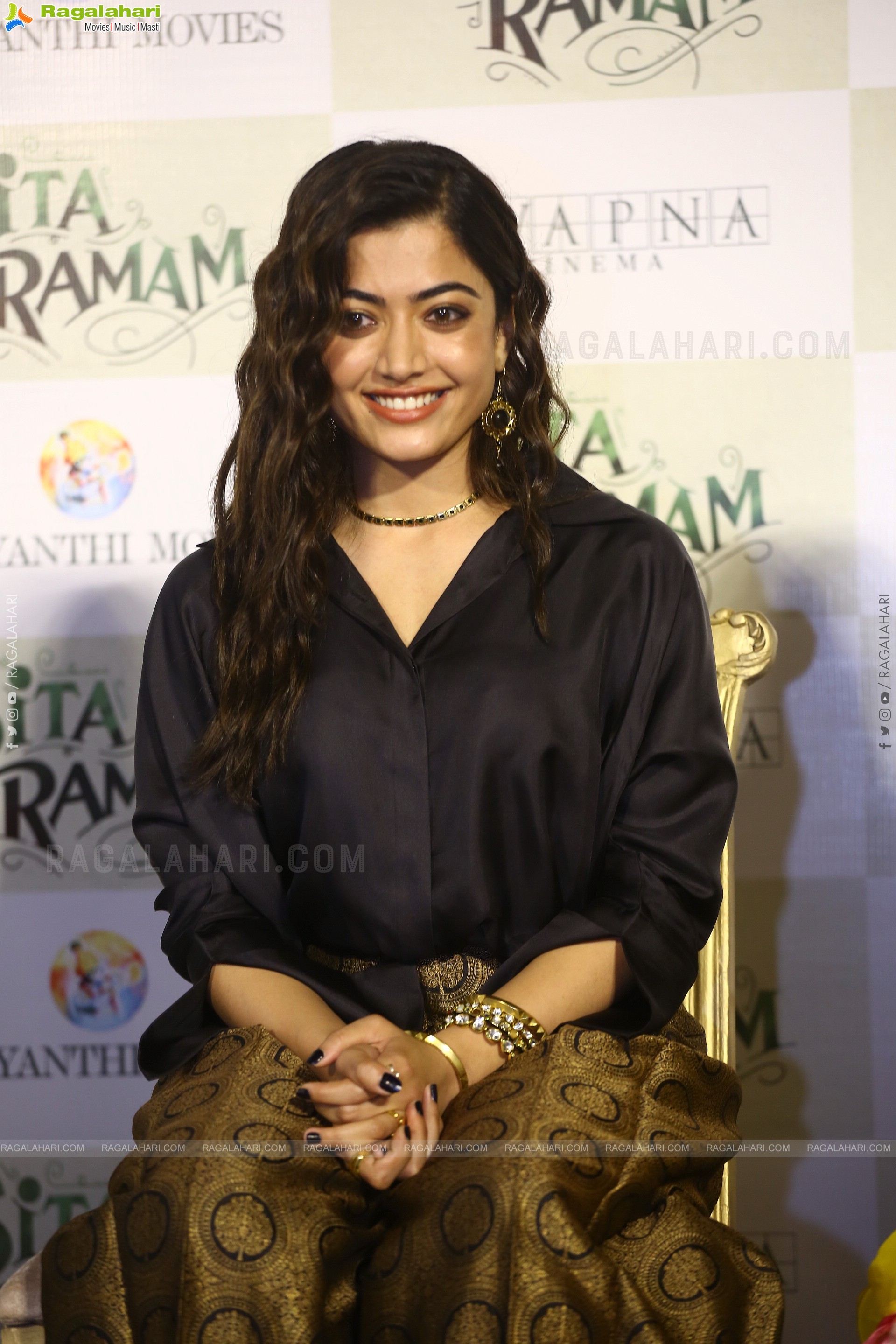 Rashmika Mandanna at Sita Ramam Movie Trailer Launch, HD Photo Gallery