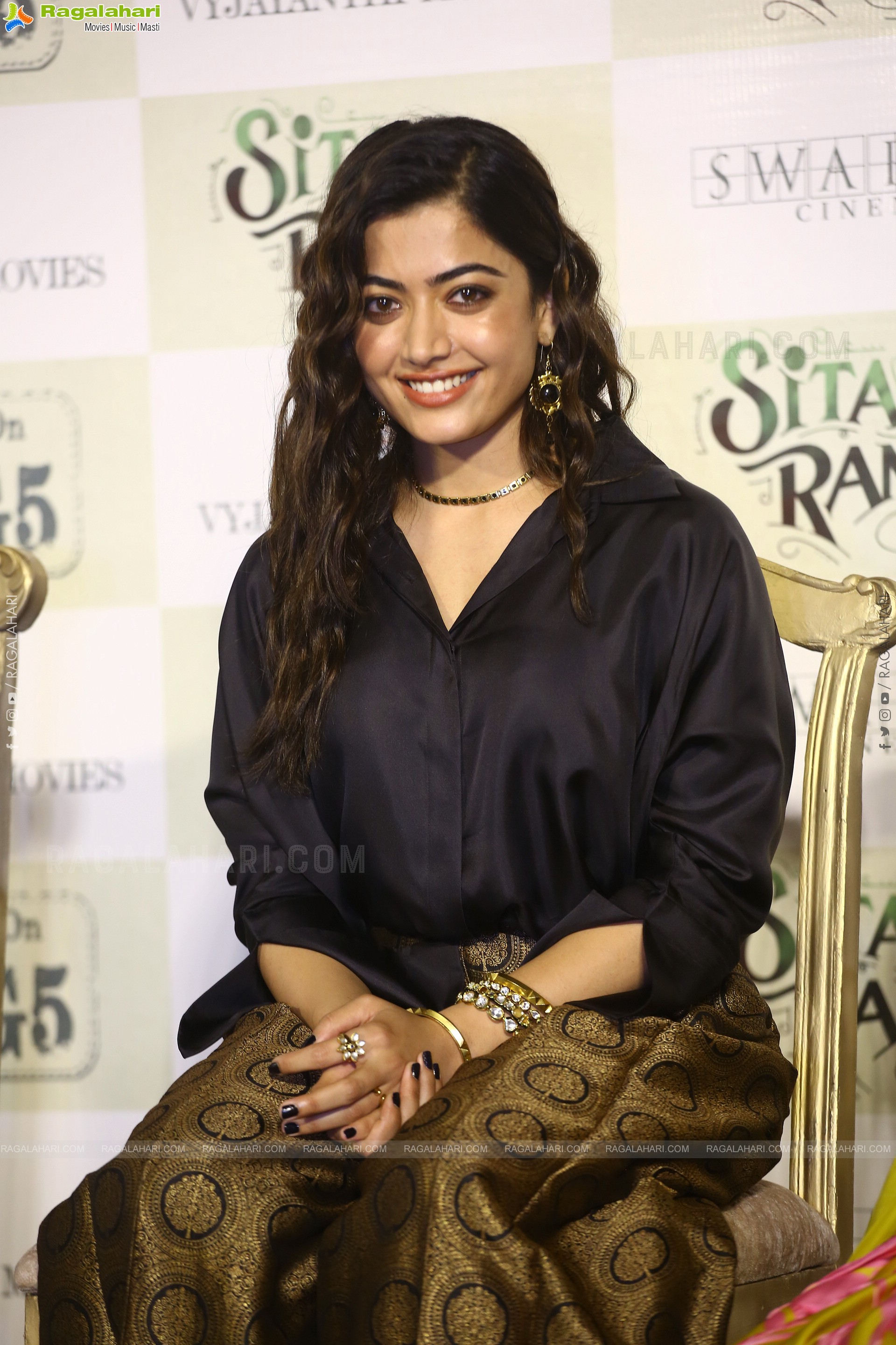 Rashmika Mandanna at Sita Ramam Movie Trailer Launch, HD Photo Gallery