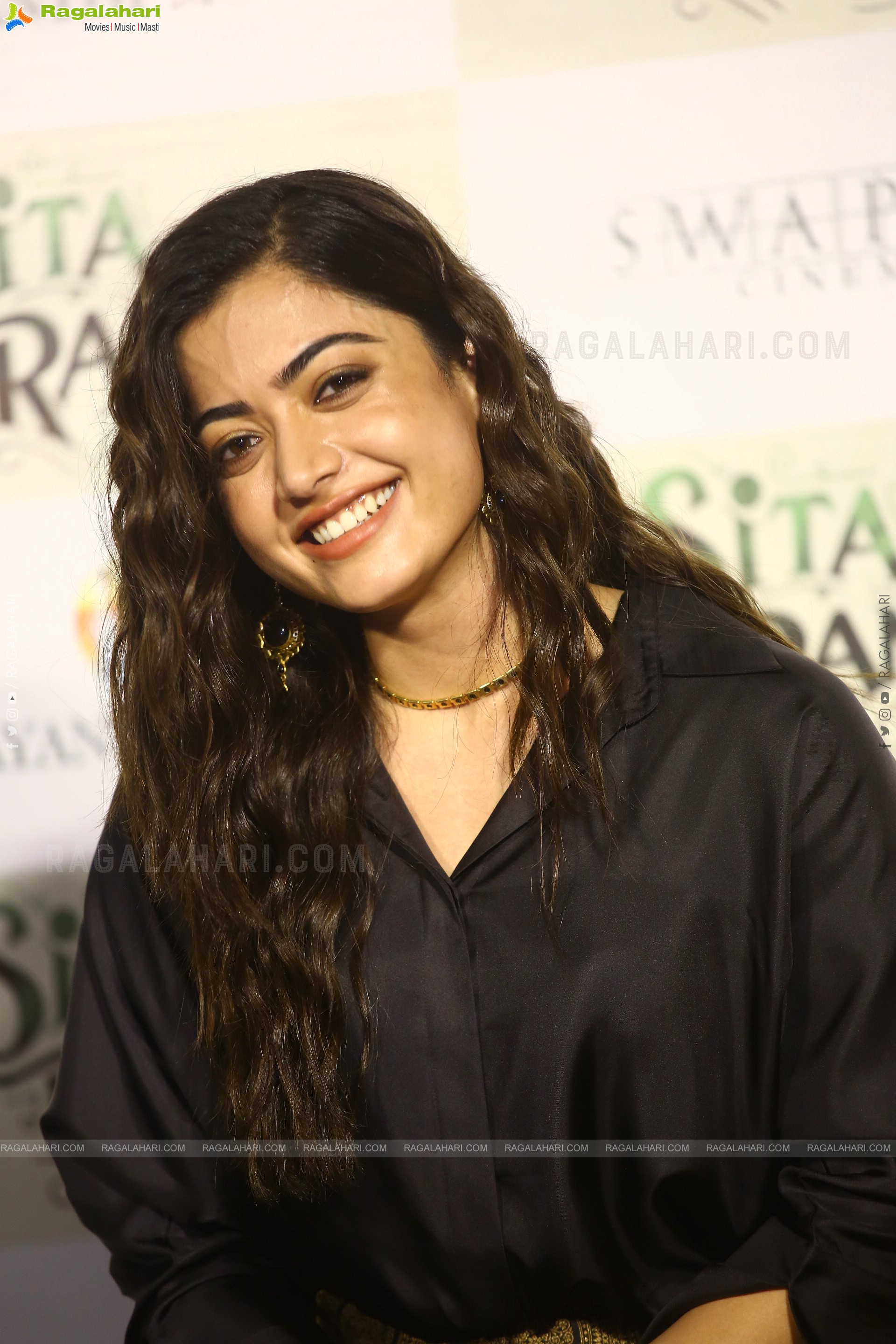 Rashmika Mandanna at Sita Ramam Movie Trailer Launch, HD Photo Gallery