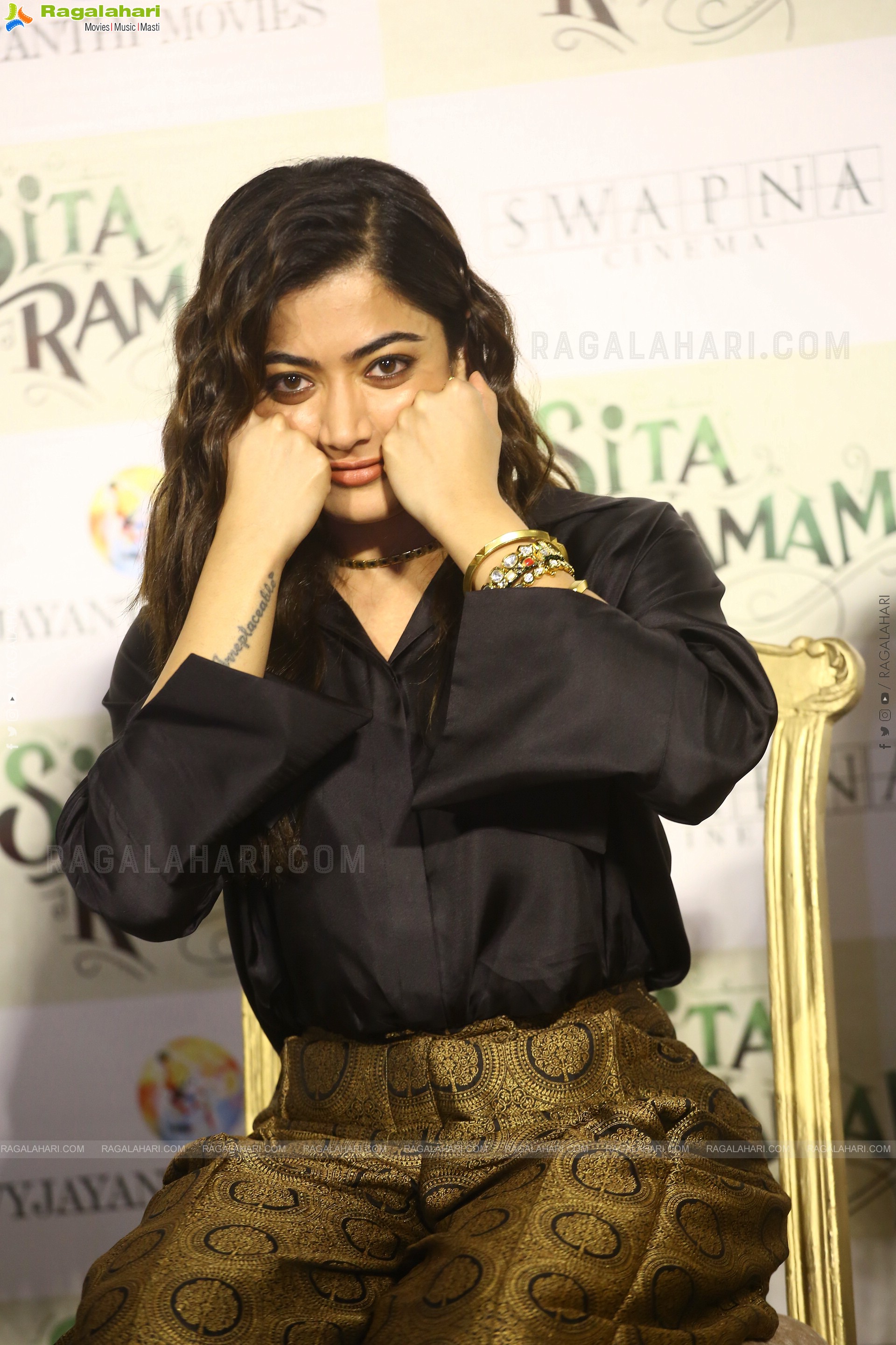 Rashmika Mandanna at Sita Ramam Movie Trailer Launch, HD Photo Gallery