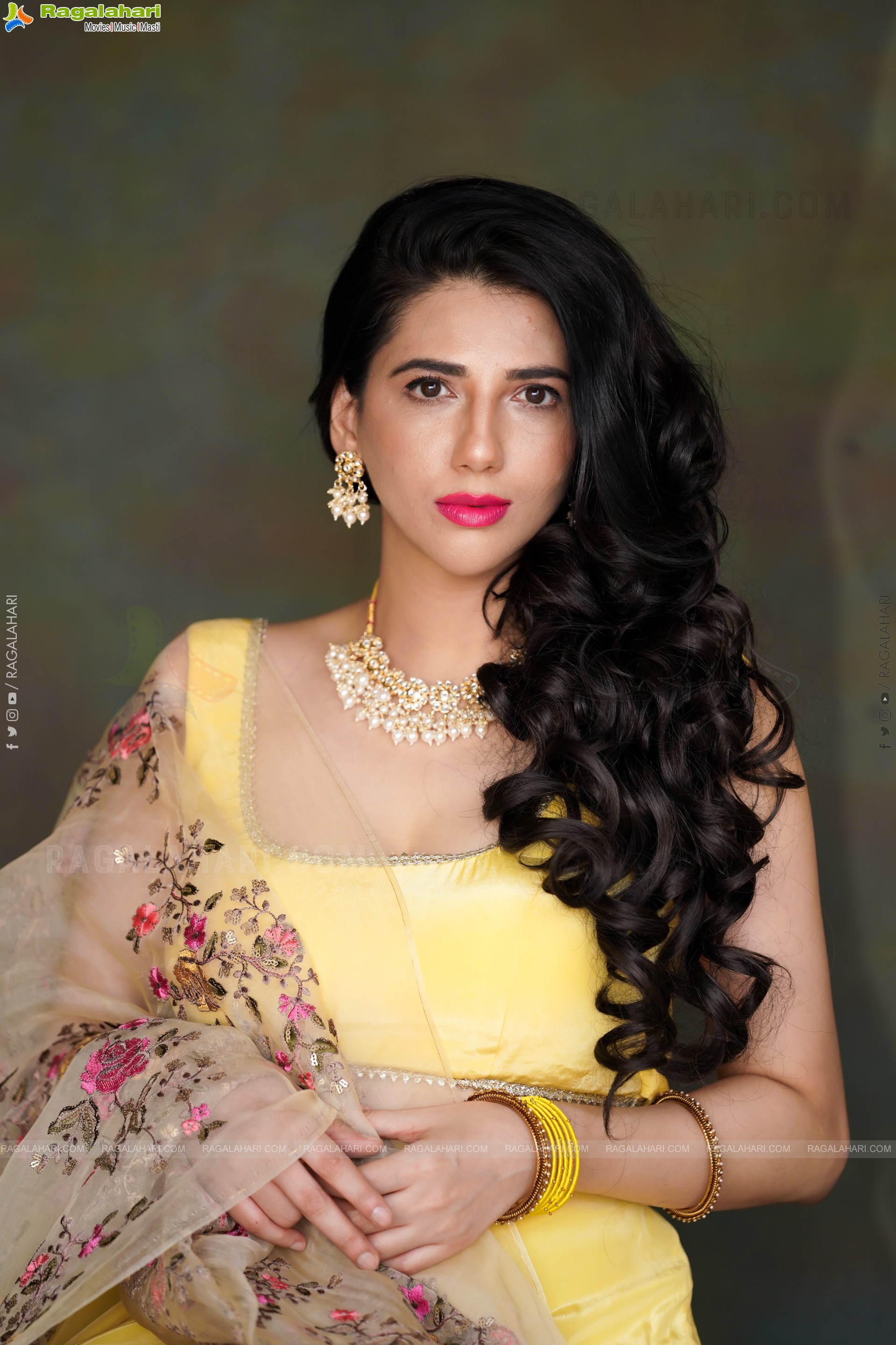 Tanya Pradhan in Light Yellow Designer Lehenga Choli, Exclusive Photo Shoot