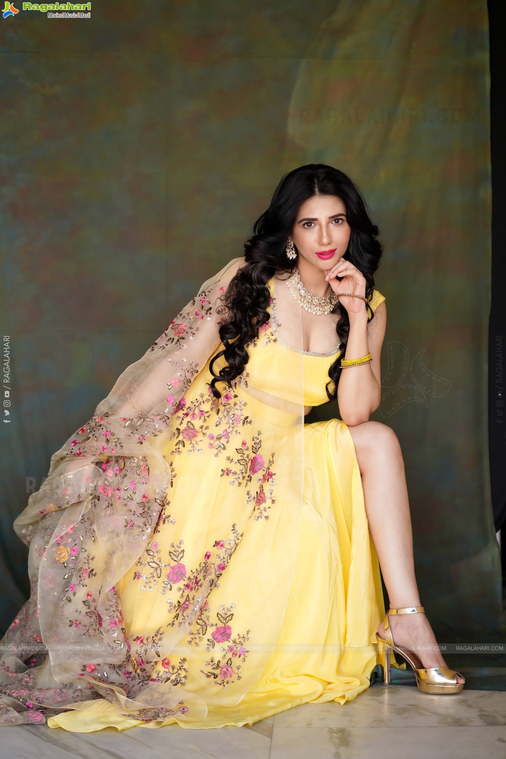 Tanya Pradhan in Light Yellow Designer Lehenga Choli, Exclusive Photo Shoot