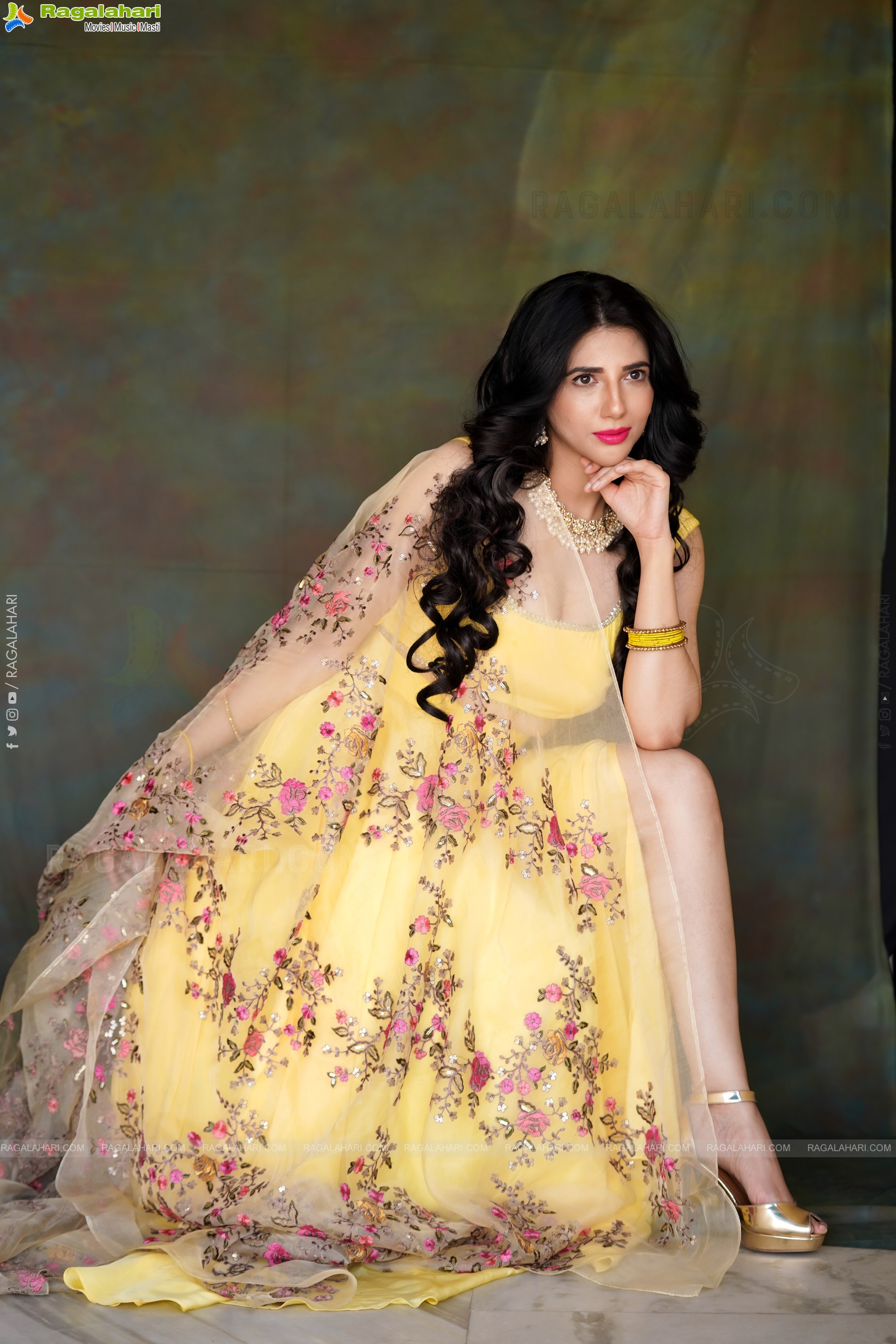 Tanya Pradhan in Light Yellow Designer Lehenga Choli, Exclusive Photo Shoot