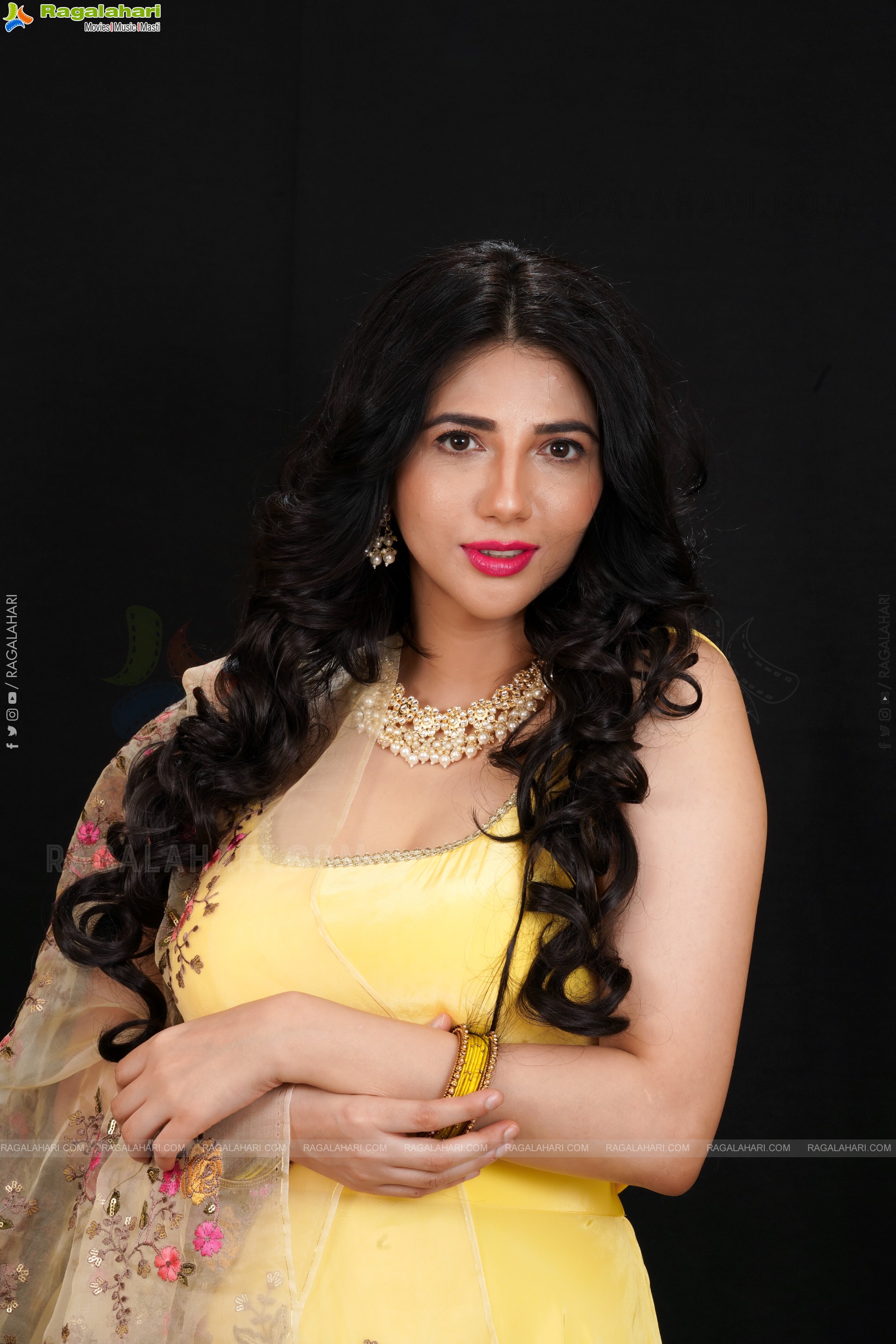 Tanya Pradhan in Light Yellow Designer Lehenga Choli, Exclusive Photo Shoot