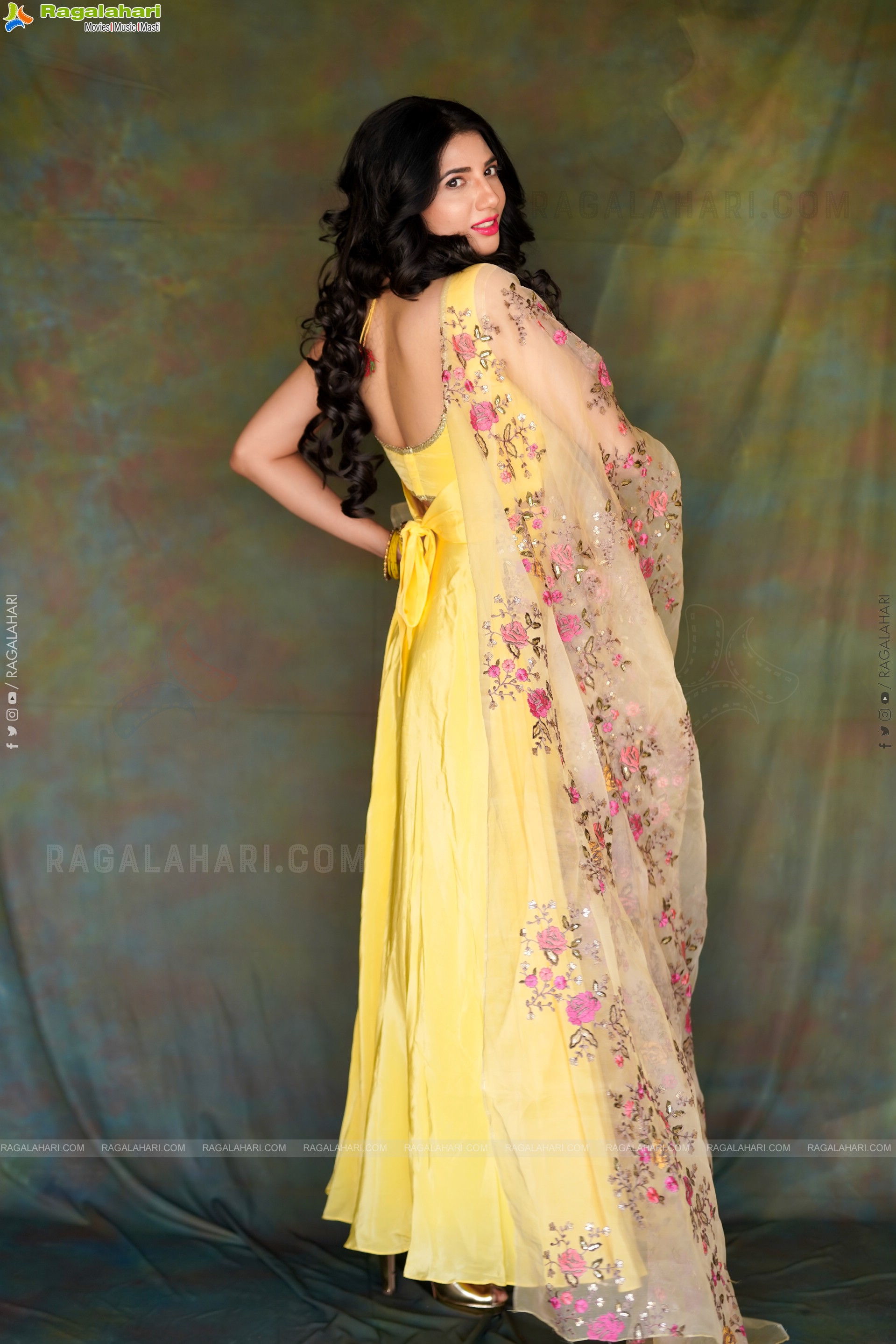 Tanya Pradhan in Light Yellow Designer Lehenga Choli, Exclusive Photo Shoot