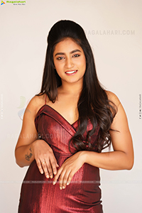 Yuktha in Maroon Slit Dress