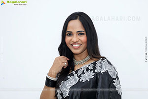 Bhavya Chandrika in Black Saree, HD Gallery