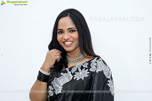 Bhavya Chandrika in Black Saree, HD Gallery