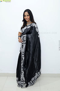 Bhavya Chandrika in Black Saree, HD Gallery
