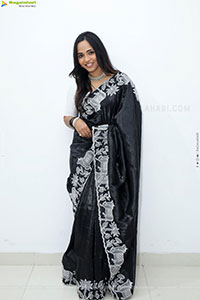 Bhavya Chandrika in Black Saree, HD Gallery