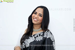 Bhavya Chandrika in Black Saree, HD Gallery