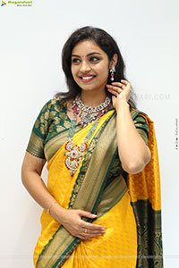 Mounika Ghanta Stills in Yellow Saree, HD Gallery