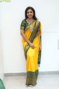 Mounika Ghanta Stills in Yellow Saree, HD Gallery