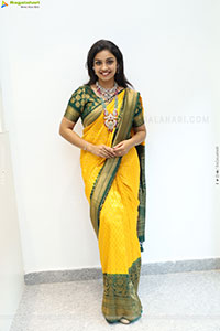 Mounika Ghanta Stills in Yellow Saree, HD Gallery