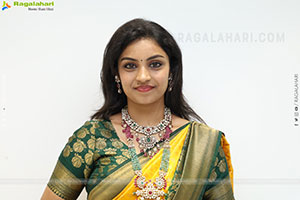 Mounika Ghanta Stills in Yellow Saree, HD Gallery