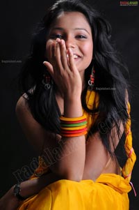 kiran Exclusive Studio Shoot in Yellow Saree