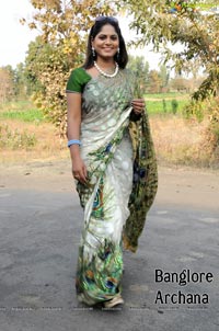 Bangalore Hot Model Archana in Saree