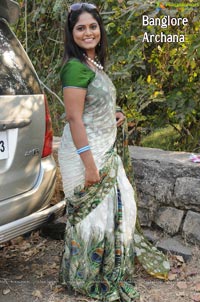 Bangalore Hot Model Archana in Saree