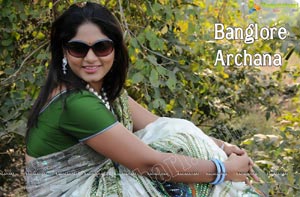 Bangalore Hot Model Archana in Saree