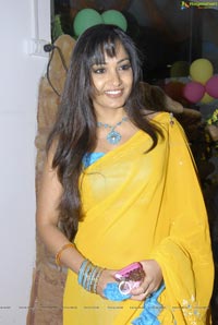 Beautiful Madhavi Latha in Yellow Saree