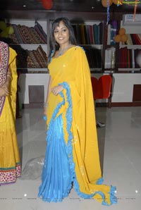 Beautiful Madhavi Latha in Yellow Saree