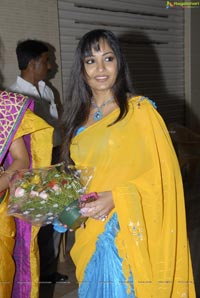 Beautiful Madhavi Latha in Yellow Saree