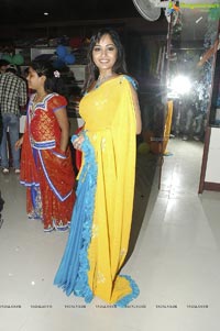 Beautiful Madhavi Latha in Yellow Saree