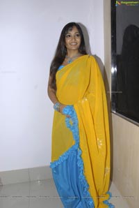 Beautiful Madhavi Latha in Yellow Saree