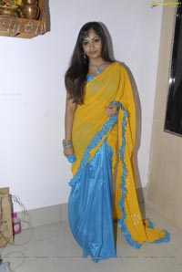 Beautiful Madhavi Latha in Yellow Saree